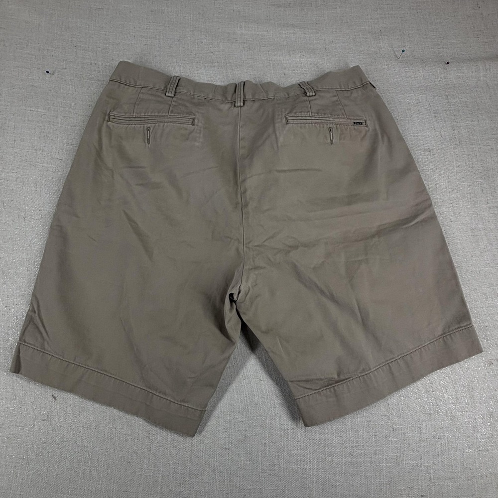 Polo Ralph Lauren Shorts Mens Classic Fit 38 Khaki Flat‎ Front Chino Casual - Picture 8 of 10